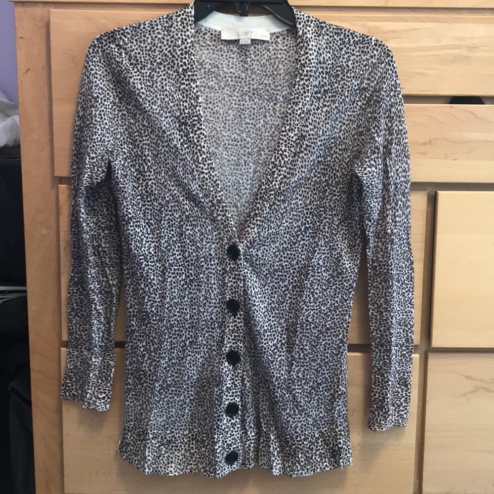 Loft Animal Print Cardigan